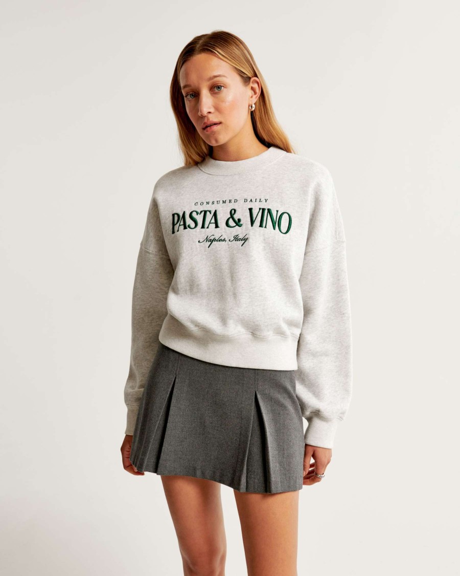 Clothing * | Abercrombie & Fitch New Pasta Graphic Sunday Crew