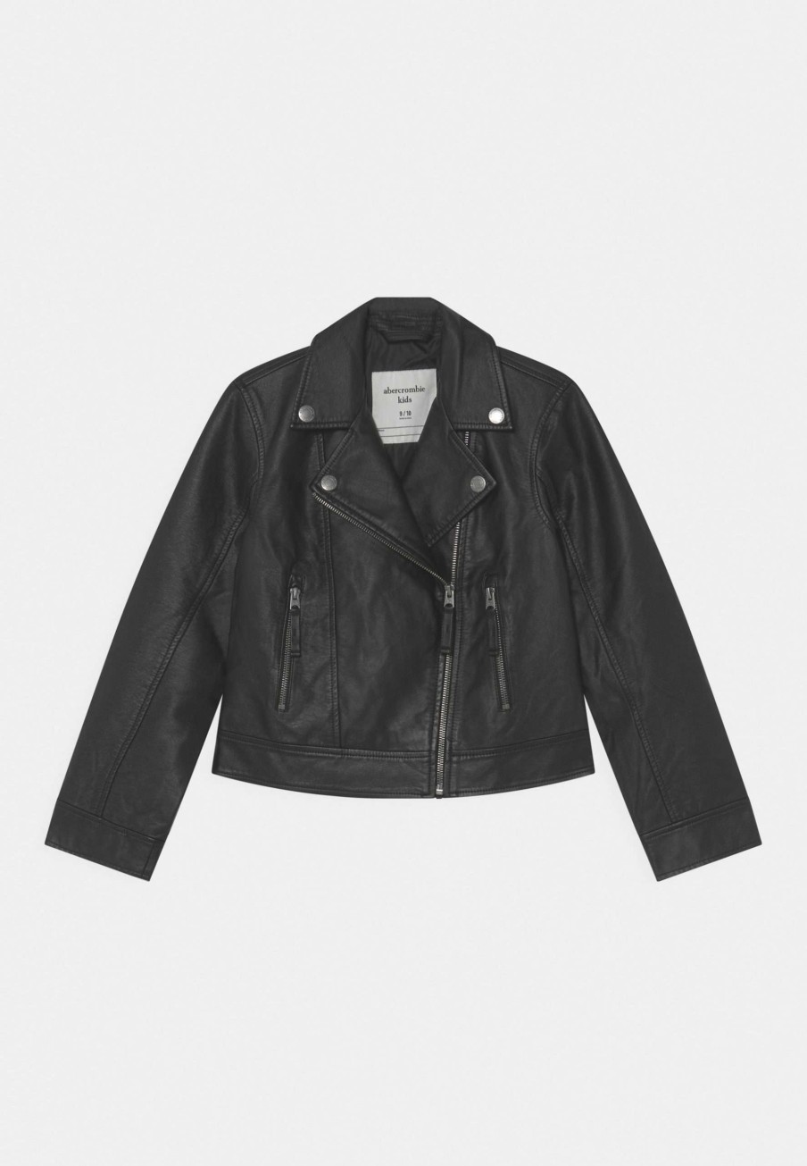 Clothing * | Biker Faux Leather Jacket Abercrombie & Fitch Fantastic Model