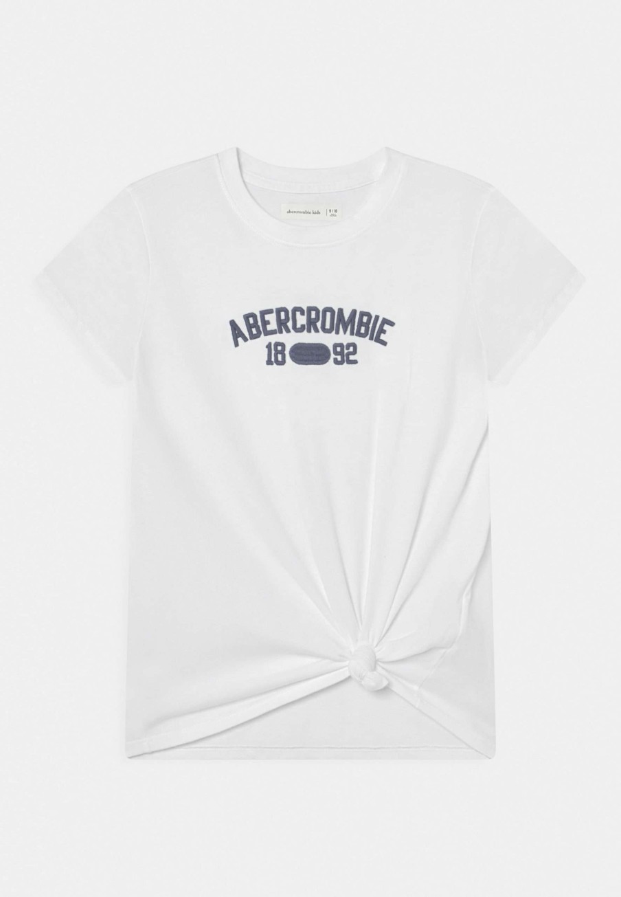 Clothing * | Knot Front Tech Core Print T-Shirt Abercrombie & Fitch Shop