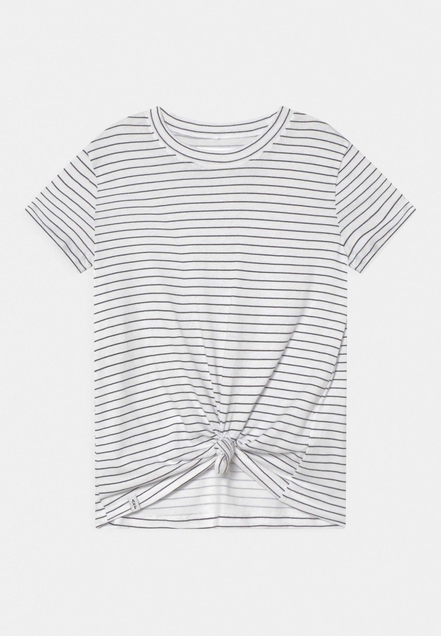 Clothing * | Knot-Front Easy Tee Print T-Shirt Abercrombie & Fitch Classical Style