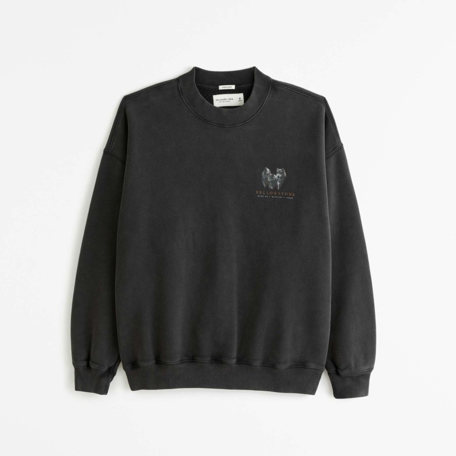 Clothing * | Abercrombie & Fitch Less Expensive Yellowstone Graphic Crew Sweatshirt