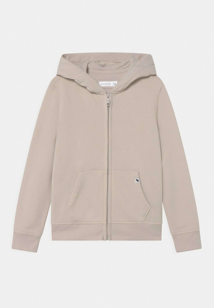 Clothing * | Essential Solid Zip-Up Sweatshirt Abercrombie & Fitch Exclusive Design