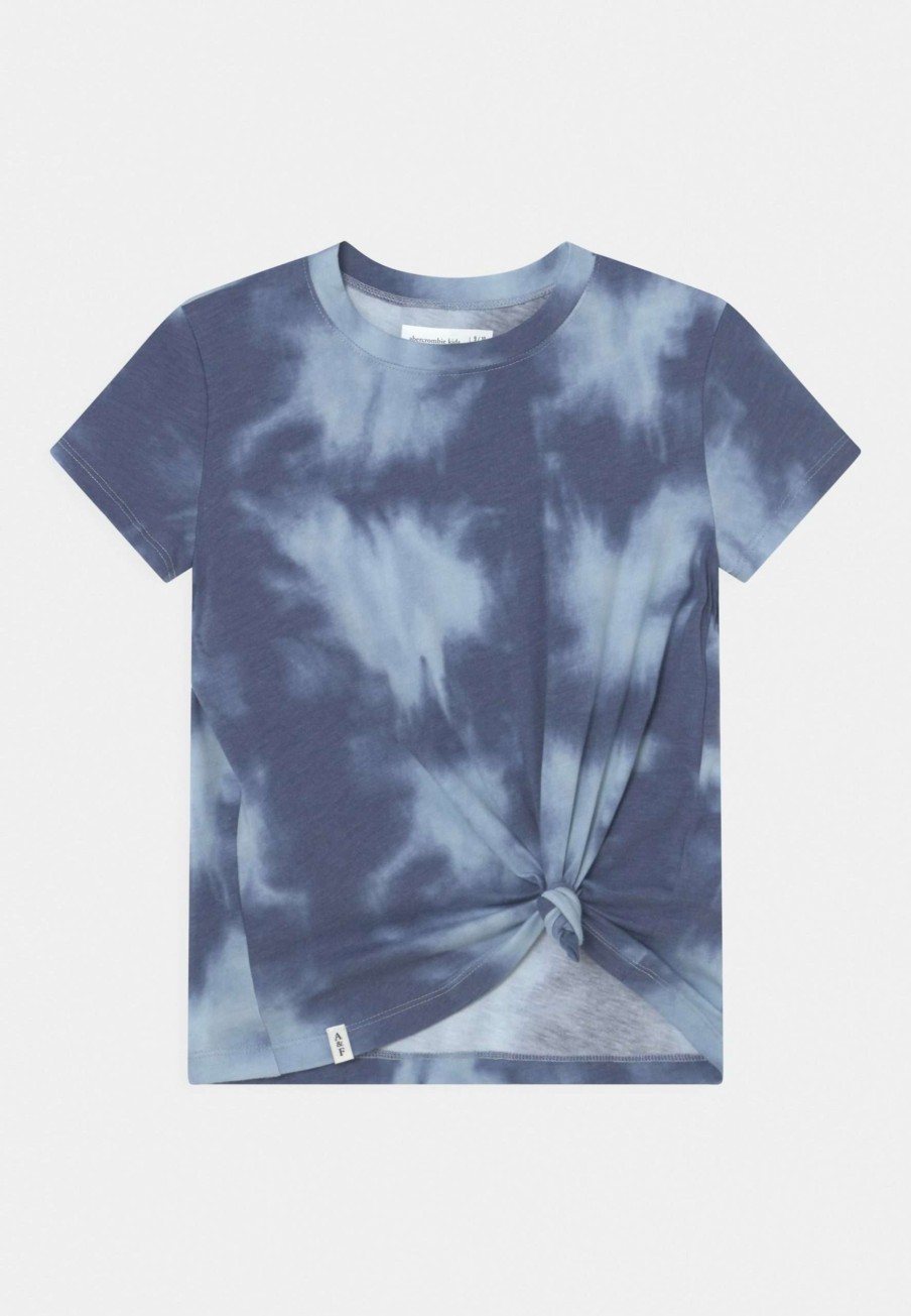 Clothing * | Knot-Front Easy Tee Print T-Shirt Abercrombie & Fitch Hot Sell