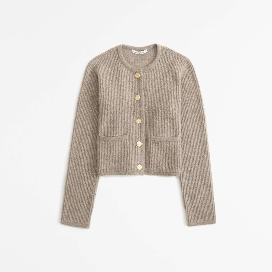 Clothing * | Abercrombie & Fitch Store Collarless Sweater Cardigan