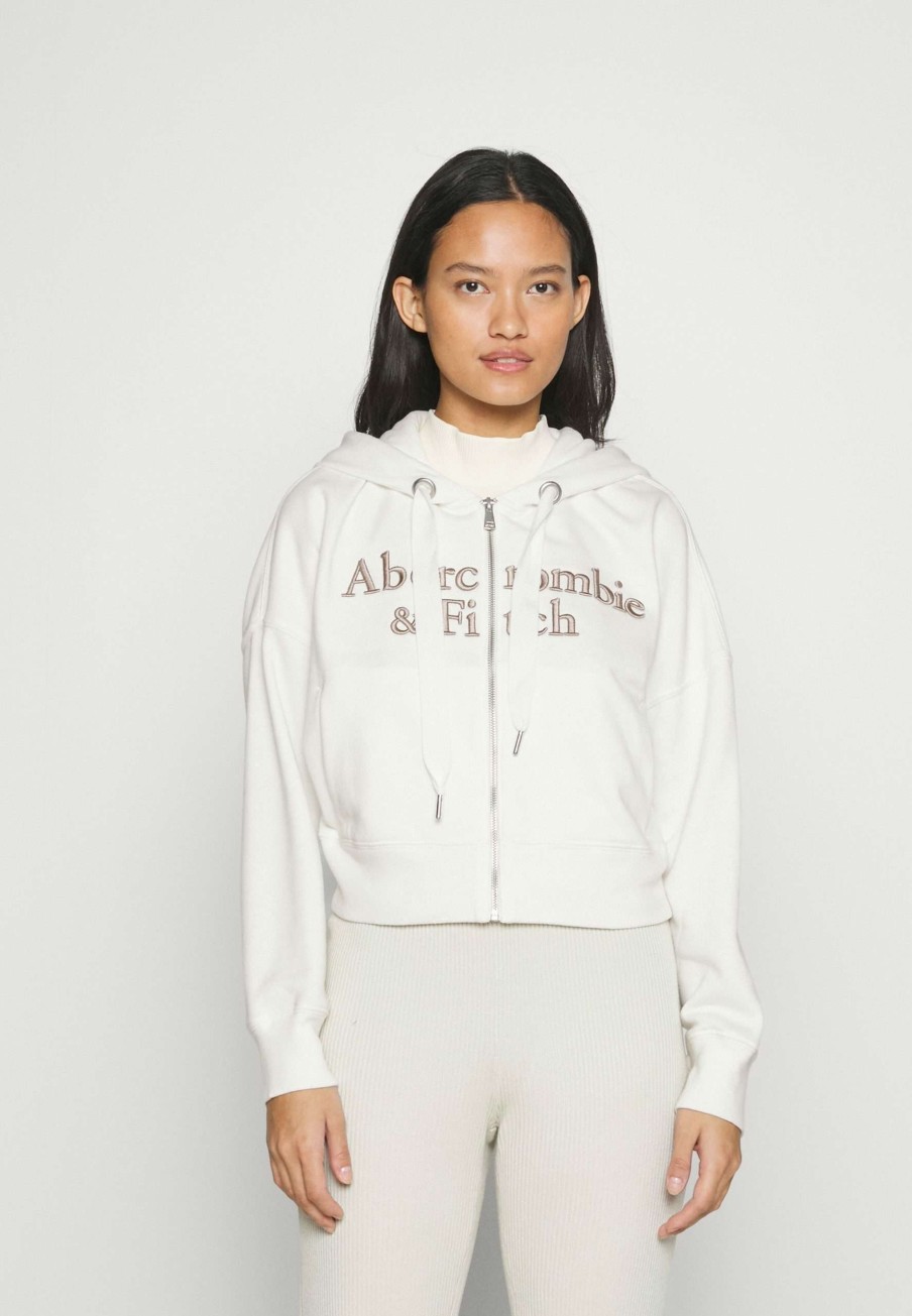 Clothing * | Long Life Logo Zip-Up Sweatshirt Abercrombie & Fitch High Quality