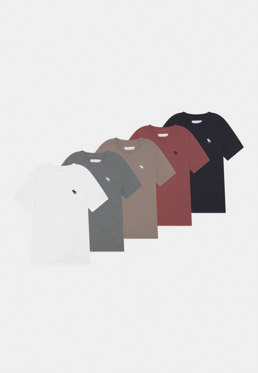 Clothing * | Trend 5 Pack Basic T-Shirt Abercrombie & Fitch New Products