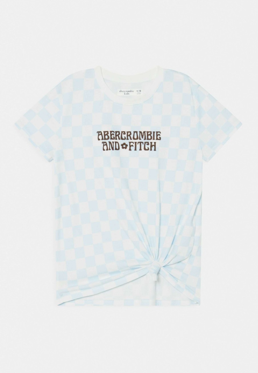 Clothing * | Knot Front Tech Core Pattern Print T-Shirt Abercrombie & Fitch Sale Merchandise