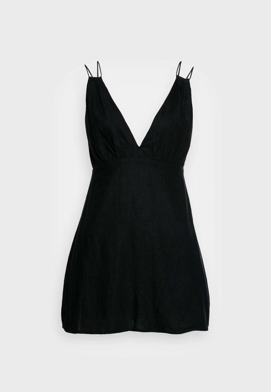 Clothing * | Plunge Neck Strappy Skort Day Dress Abercrombie & Fitch Promotion