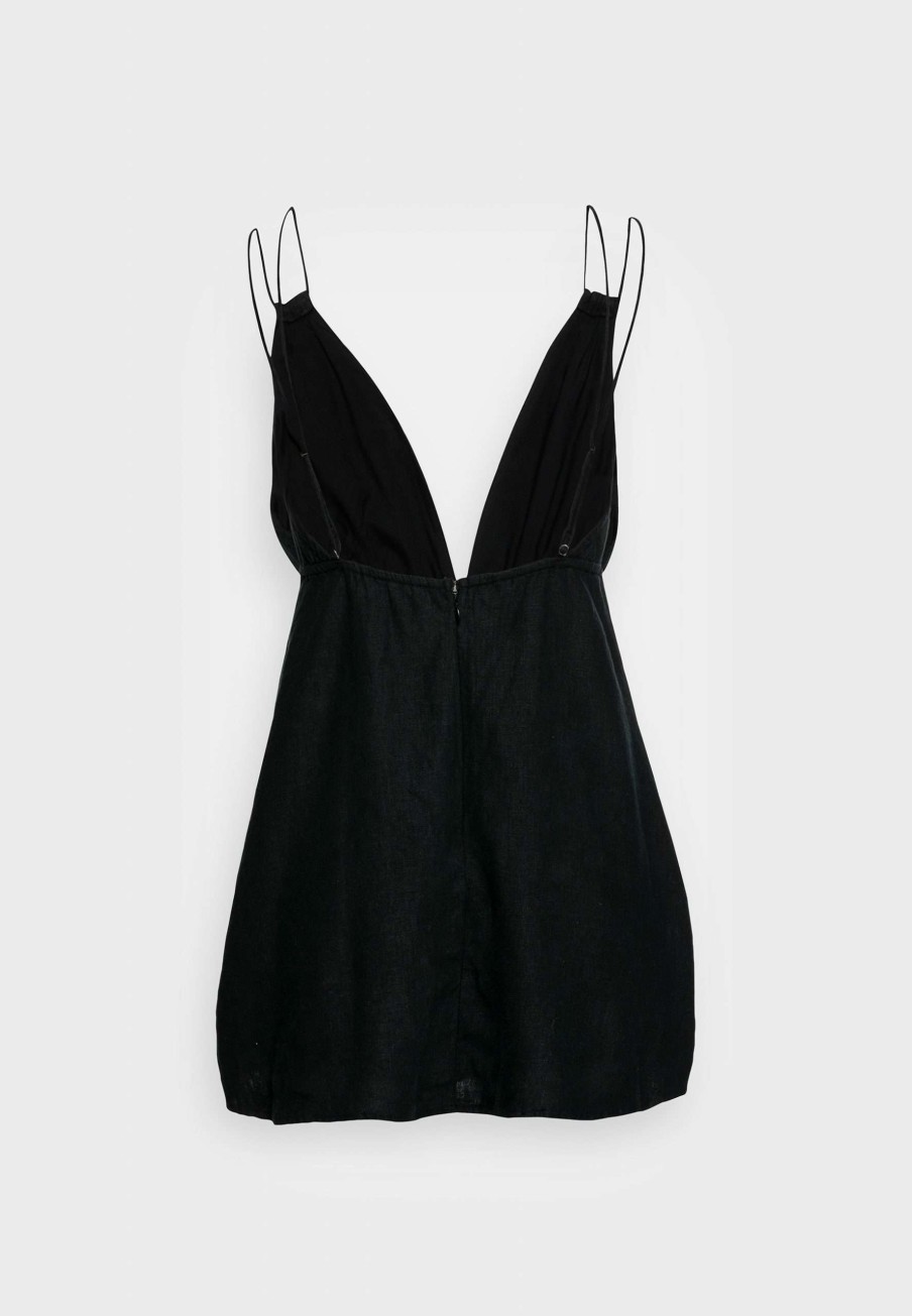 Clothing * | Plunge Neck Strappy Skort Day Dress Abercrombie & Fitch Promotion