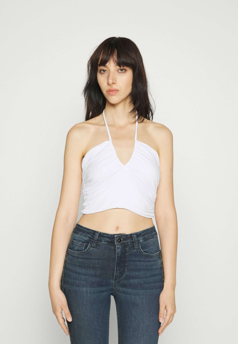 Clothing * | Bare U Shaped Halter Top Abercrombie & Fitch Clearance