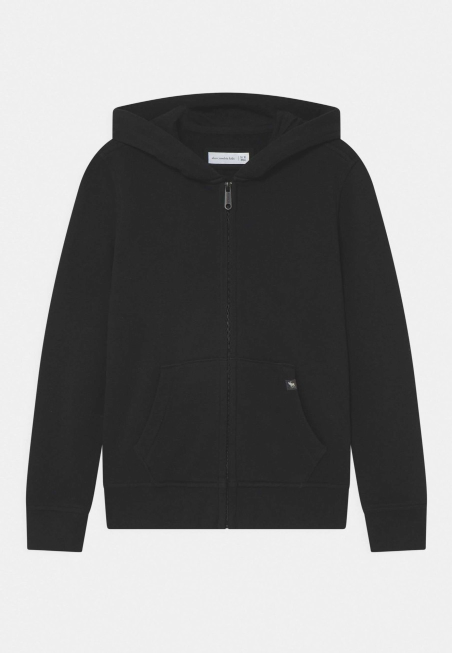 Clothing * | Essential Solid Zip-Up Sweatshirt Abercrombie & Fitch Less Expensive