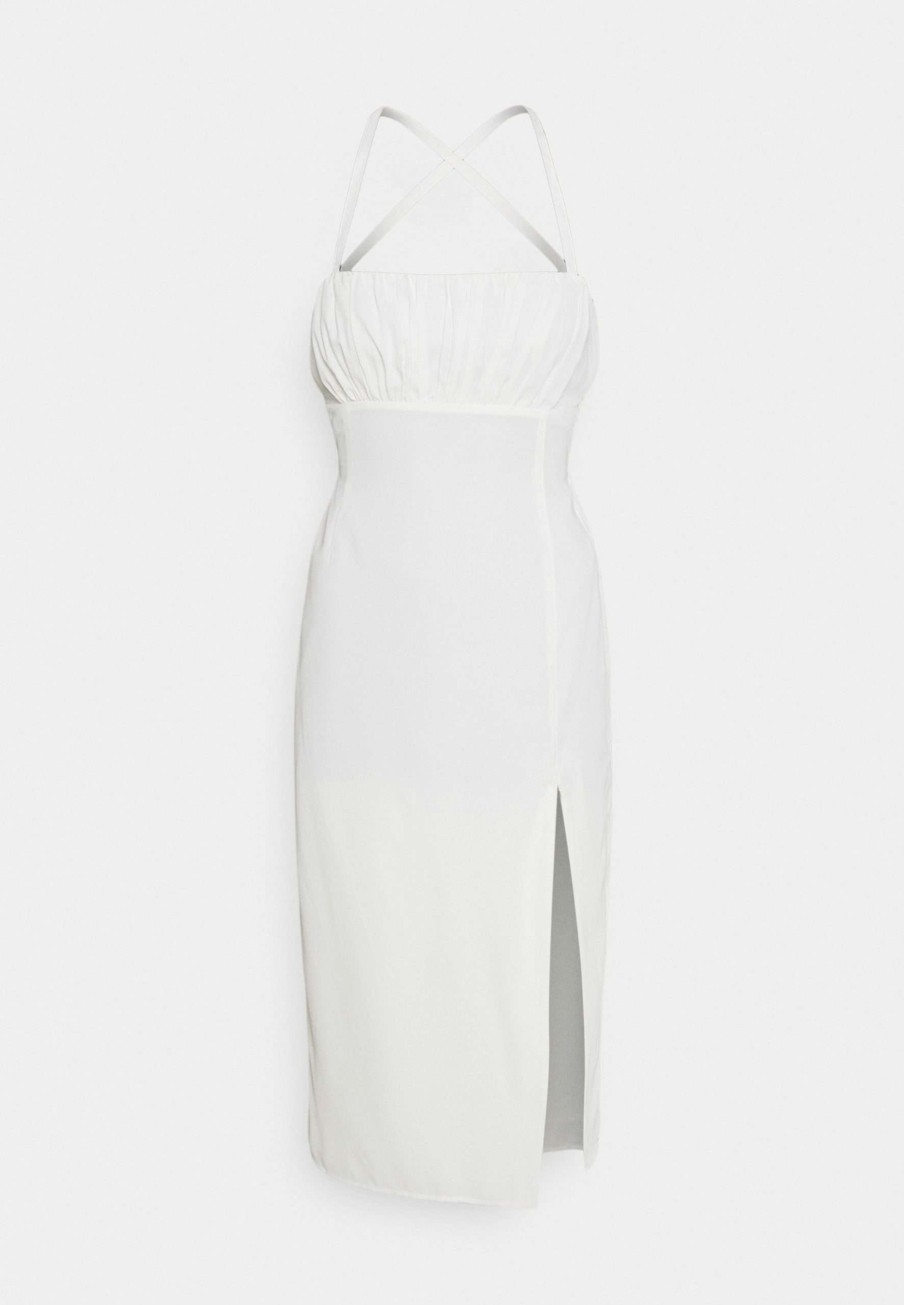 Clothing * | Ruched Midi Dress Cocktail Dress / Party Dress Abercrombie & Fitch Hot Selling