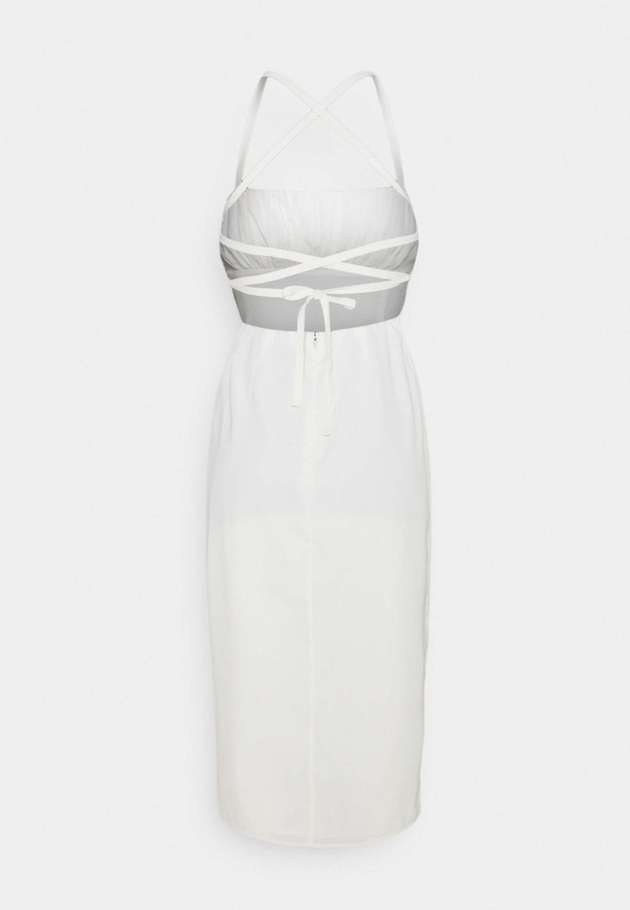 Clothing * | Ruched Midi Dress Cocktail Dress / Party Dress Abercrombie & Fitch Hot Selling