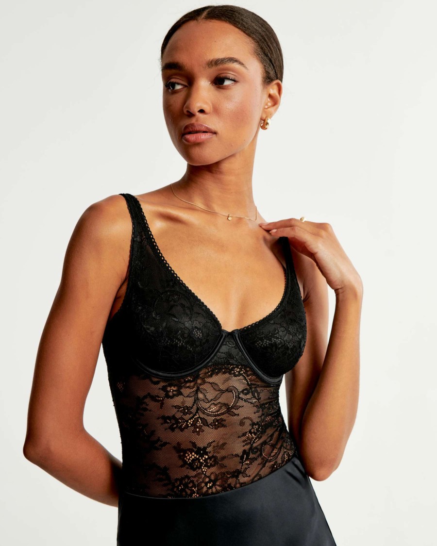 Clothing * | Abercrombie & Fitch Discount Store Lace Bodysuit