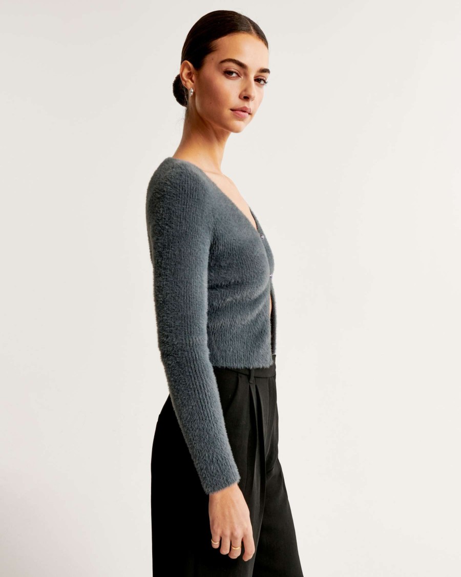 Clothing * | Abercrombie & Fitch Best Quality Ribbed Short Cardigan