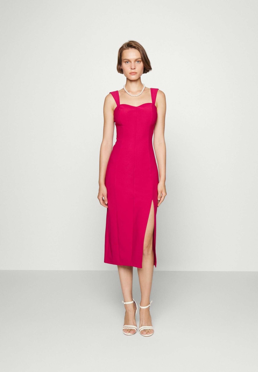 Clothing * | Wide Strap Corset Midi Dress Cocktail Dress / Party Dress Abercrombie & Fitch At Reduced Price