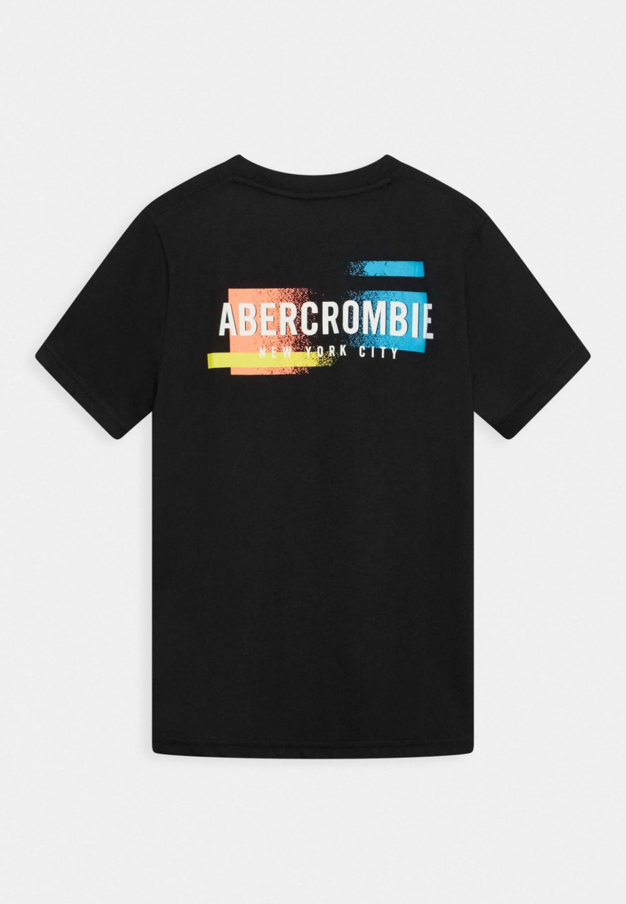 Clothing * | Logo Solid Print T-Shirt Abercrombie & Fitch New Products