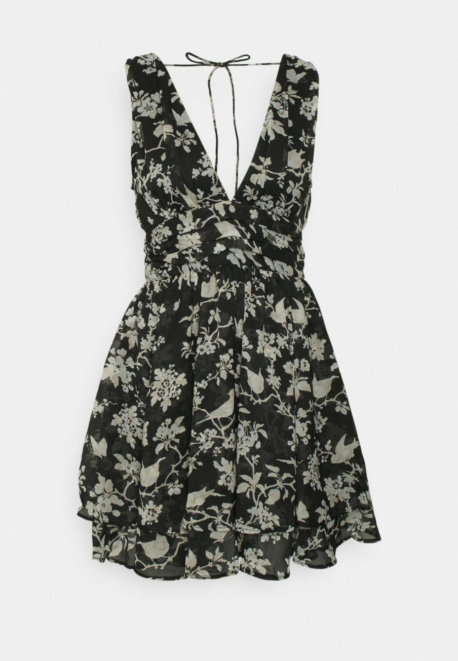 Clothing * | Ruched Drama Mini Dress Cocktail Dress / Party Dress Abercrombie & Fitch At Reduced Price