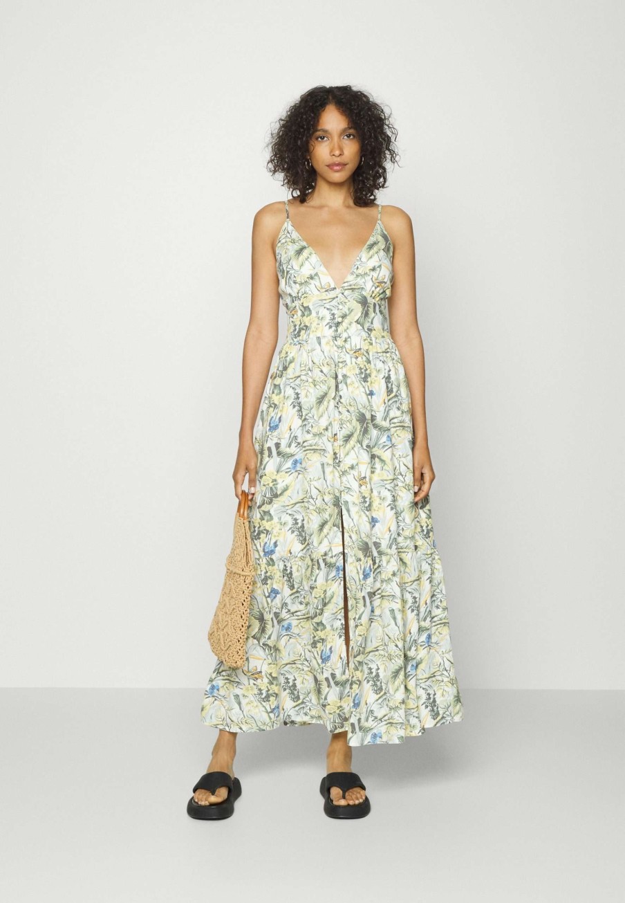 Clothing * | Plunge Dress Maxi Dress Abercrombie & Fitch New Products