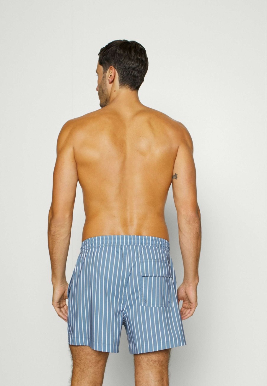 Clothing * | Relaxed Linerless Stripe Swimming Shorts Abercrombie & Fitch Simple Drawing