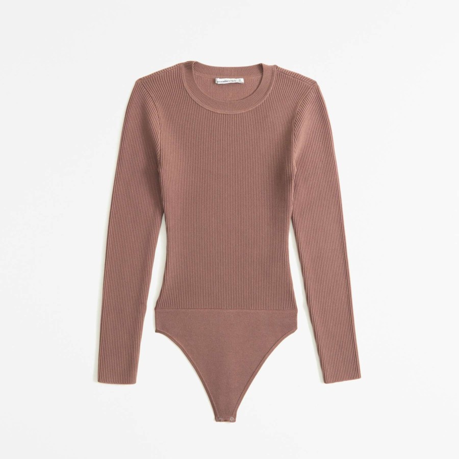 Clothing * | Abercrombie & Fitch Best Choice Long-Sleeve Ottoman Crew Bodysuit