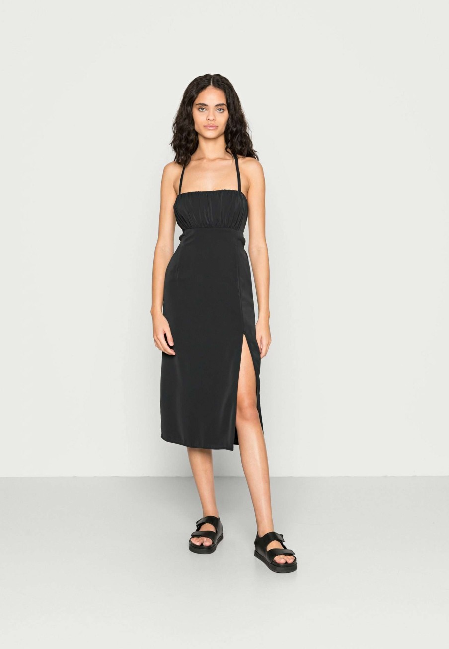 Clothing * | Ruched Midi Dress Cocktail Dress / Party Dress Abercrombie & Fitch Discount