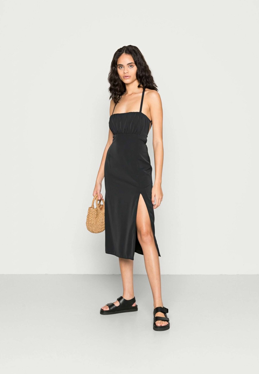 Clothing * | Ruched Midi Dress Cocktail Dress / Party Dress Abercrombie & Fitch Discount