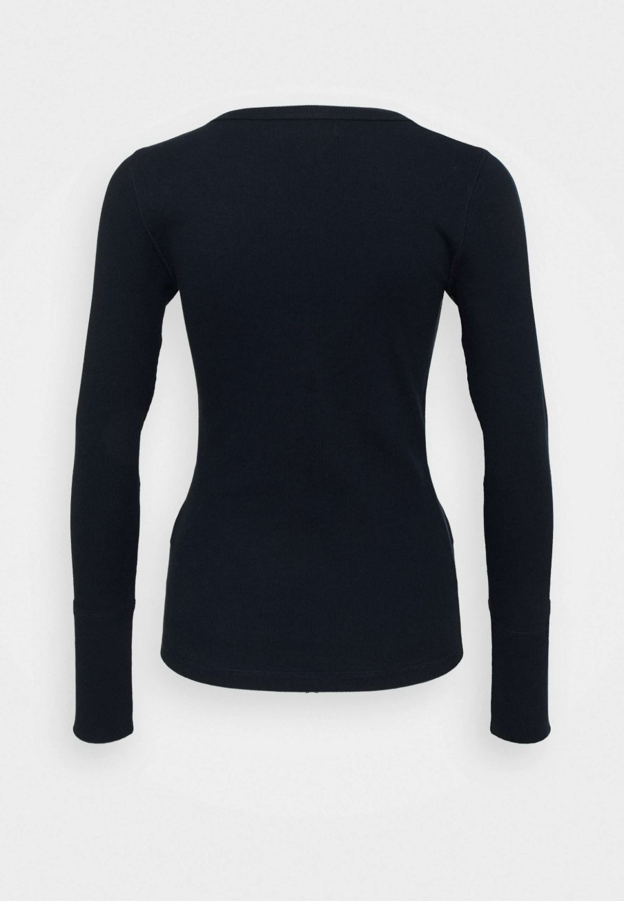 Clothing * | Icon Henley Long Sleeved Top Abercrombie & Fitch At The Best Price