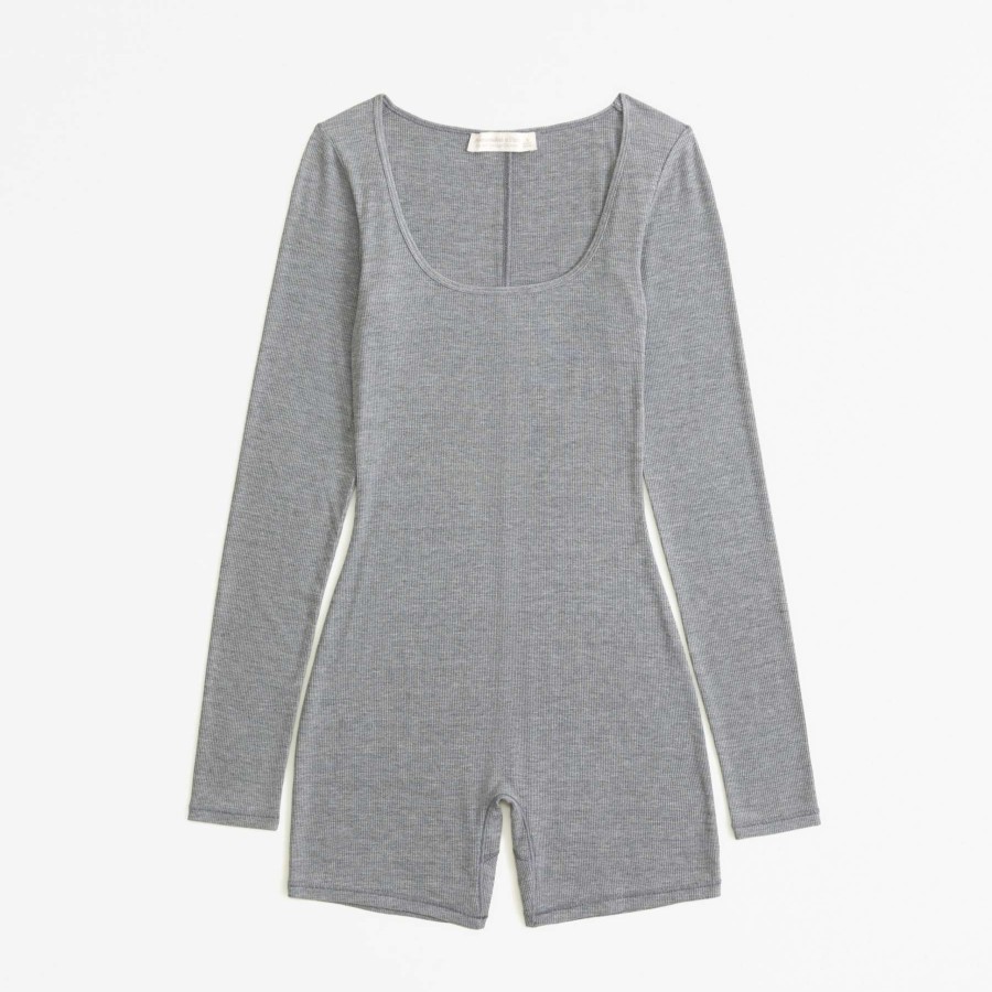 Clothing * | Abercrombie & Fitch Top Sell Lounge Long-Sleeve Romper