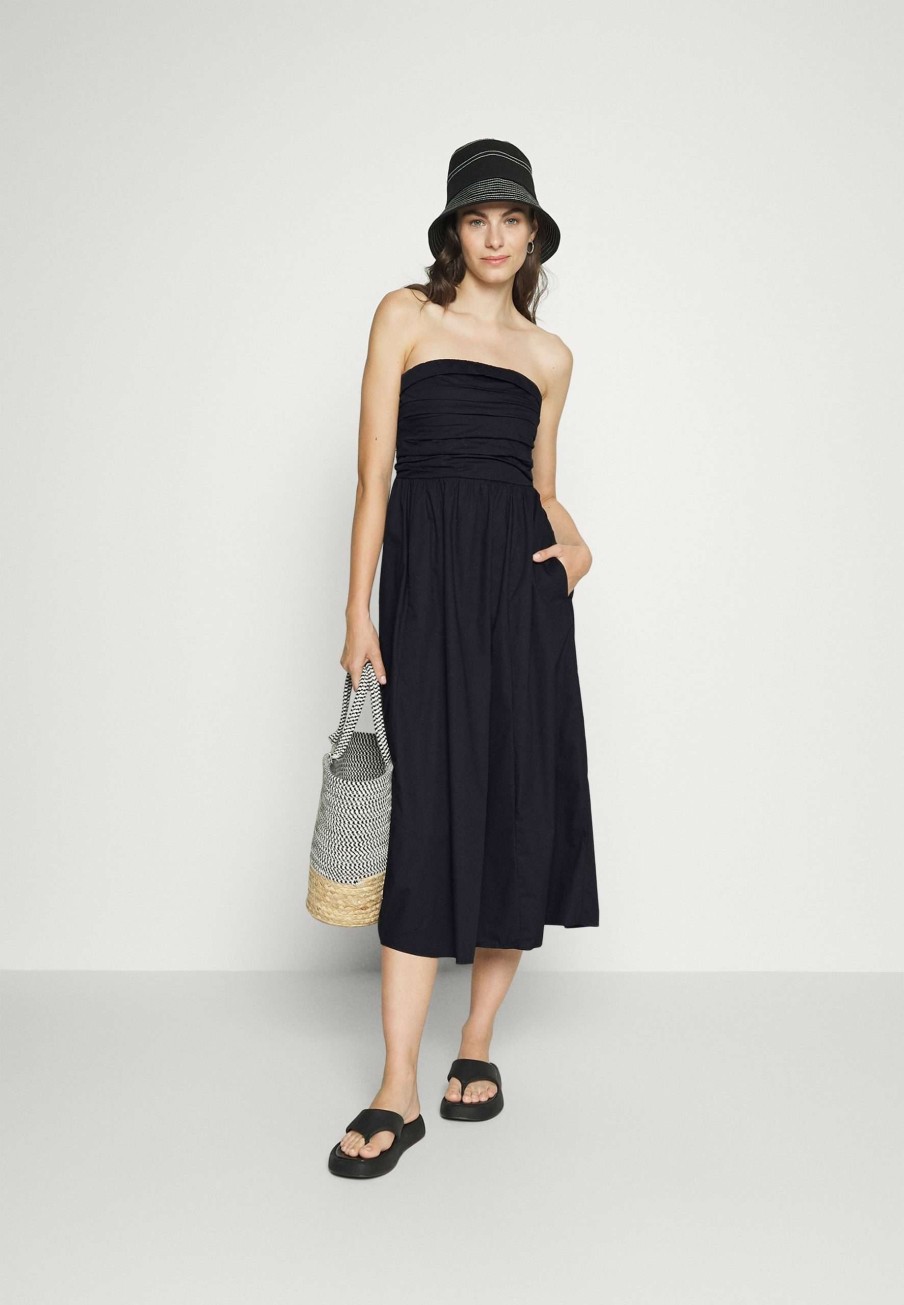 Clothing * | Strapless Midi Dress Day Dress Abercrombie & Fitch Offering Discounts