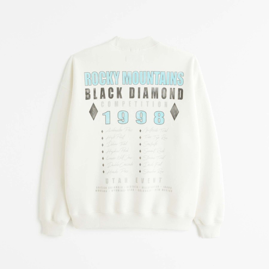 Clothing * | Abercrombie & Fitch Promotion Rocky Mountains Graphic Crew Sweatshirt