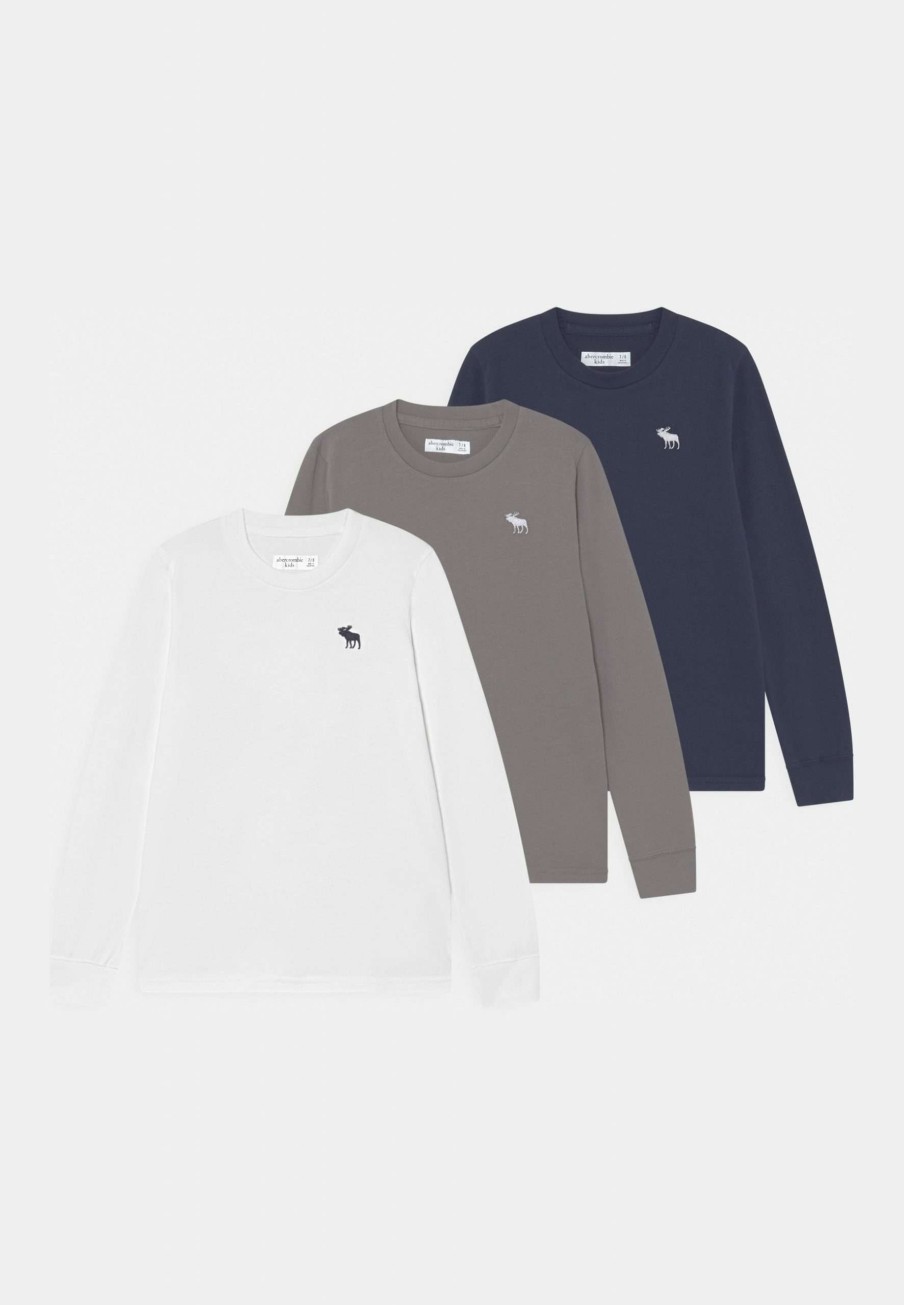 Clothing * | Basic 3 Pack Long Sleeved Top Abercrombie & Fitch At The Best Price