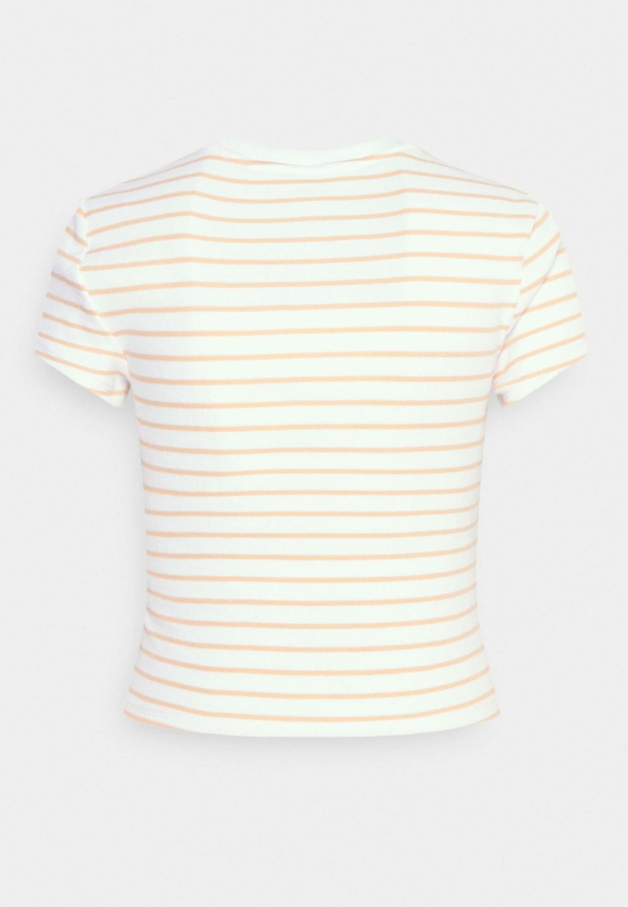 Clothing * | Icon Crew Baby Tee Stripe Print T-Shirt Abercrombie & Fitch Competitive Price