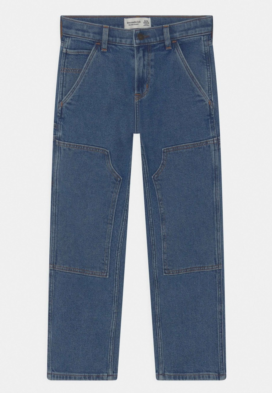 Clothing * | Medium Carpenter Straight Leg Jeans Abercrombie & Fitch Promotions