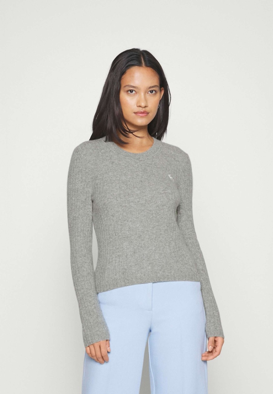 Clothing * | Slim Crew Jumper Abercrombie & Fitch Online Store