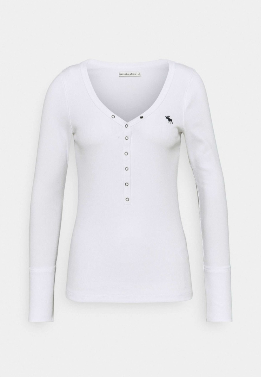 Clothing * | Icon Henley Long Sleeved Top Abercrombie & Fitch Discount