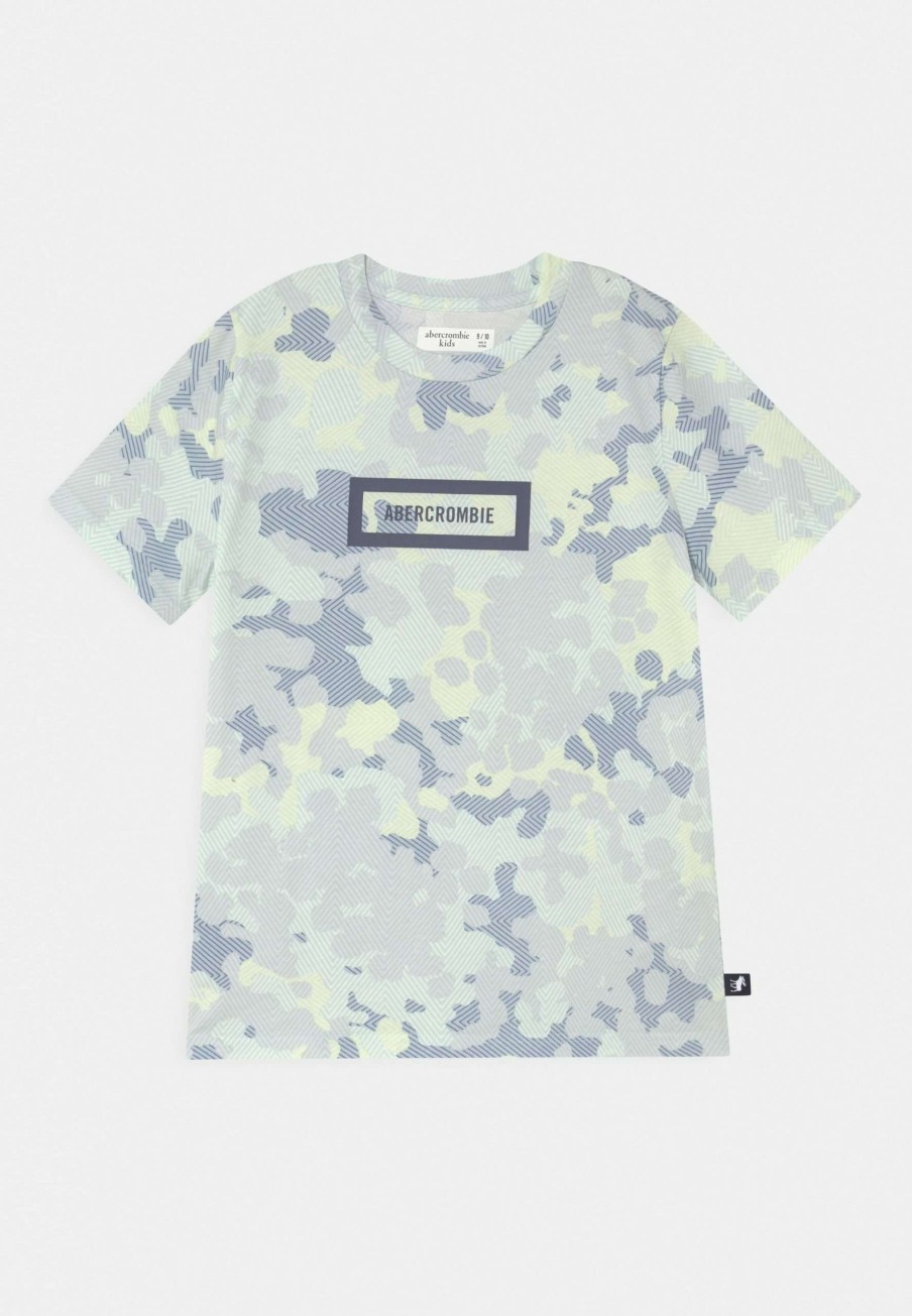 Clothing * | Trapped Logo Camo Print T-Shirt Abercrombie & Fitch At Reduced Price