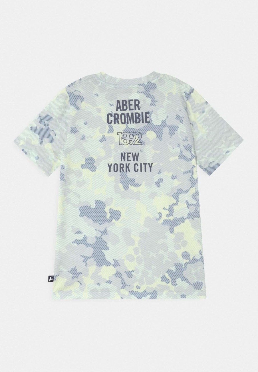 Clothing * | Trapped Logo Camo Print T-Shirt Abercrombie & Fitch At Reduced Price