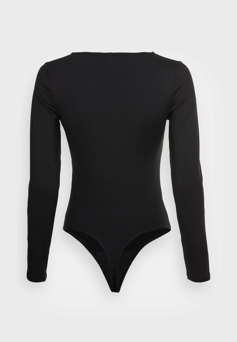 Clothing * | Hardware Cutout Bodysuit Long Sleeved Top Abercrombie & Fitch Offering Discounts