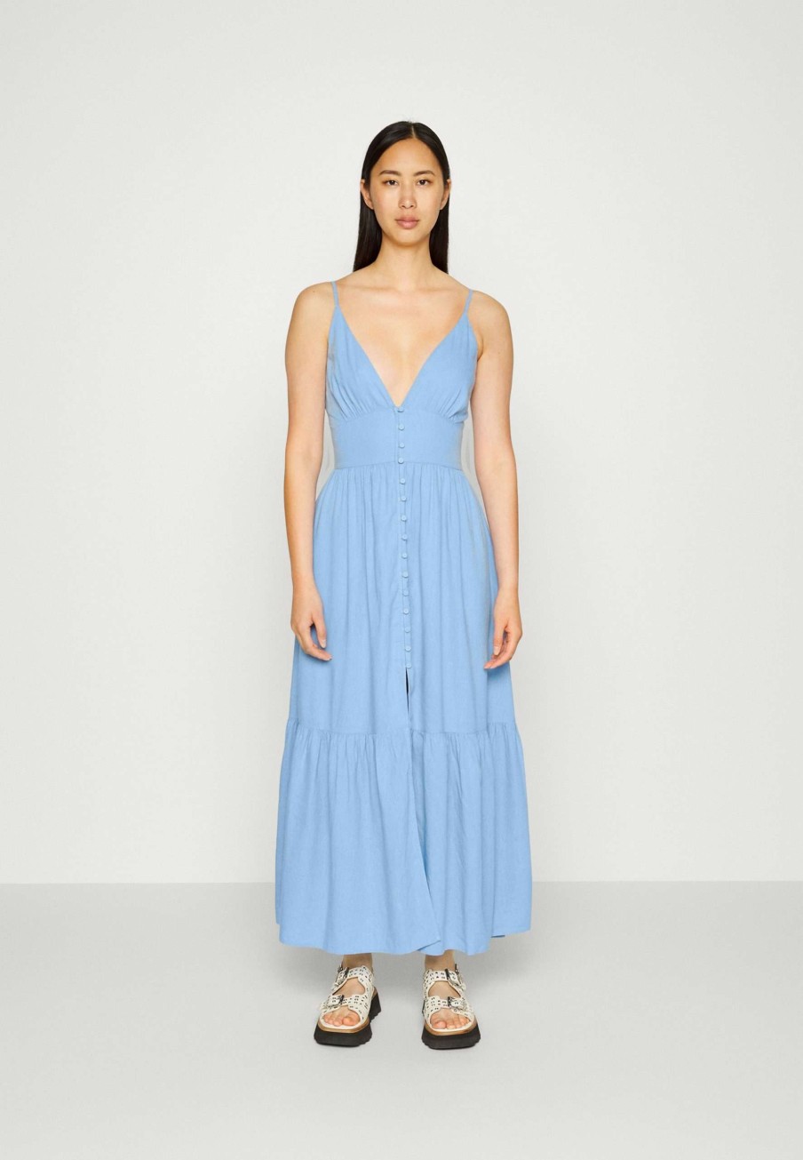 Clothing * | Plunge Dress Maxi Dress Abercrombie & Fitch Promotions