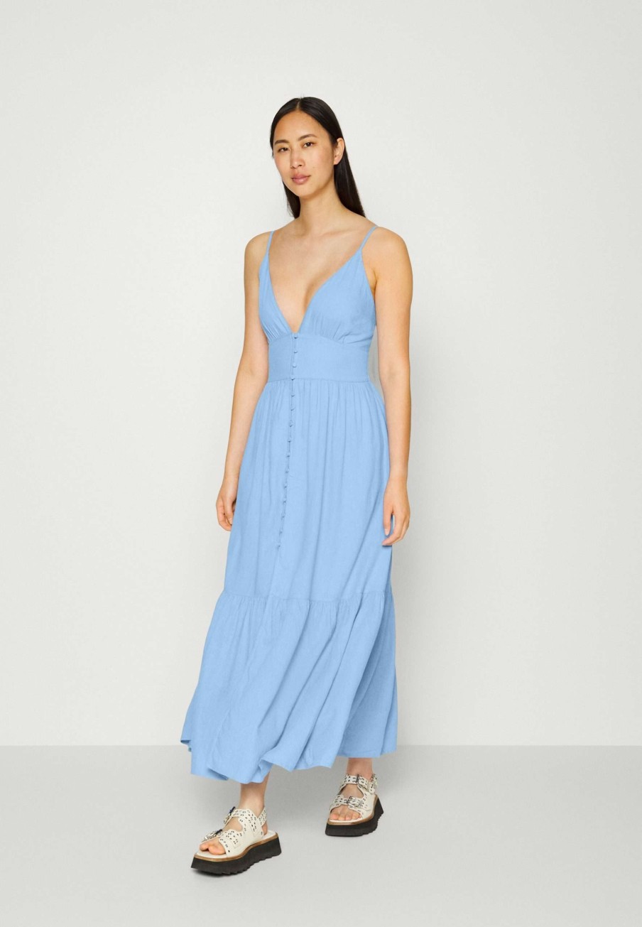 Clothing * | Plunge Dress Maxi Dress Abercrombie & Fitch Promotions