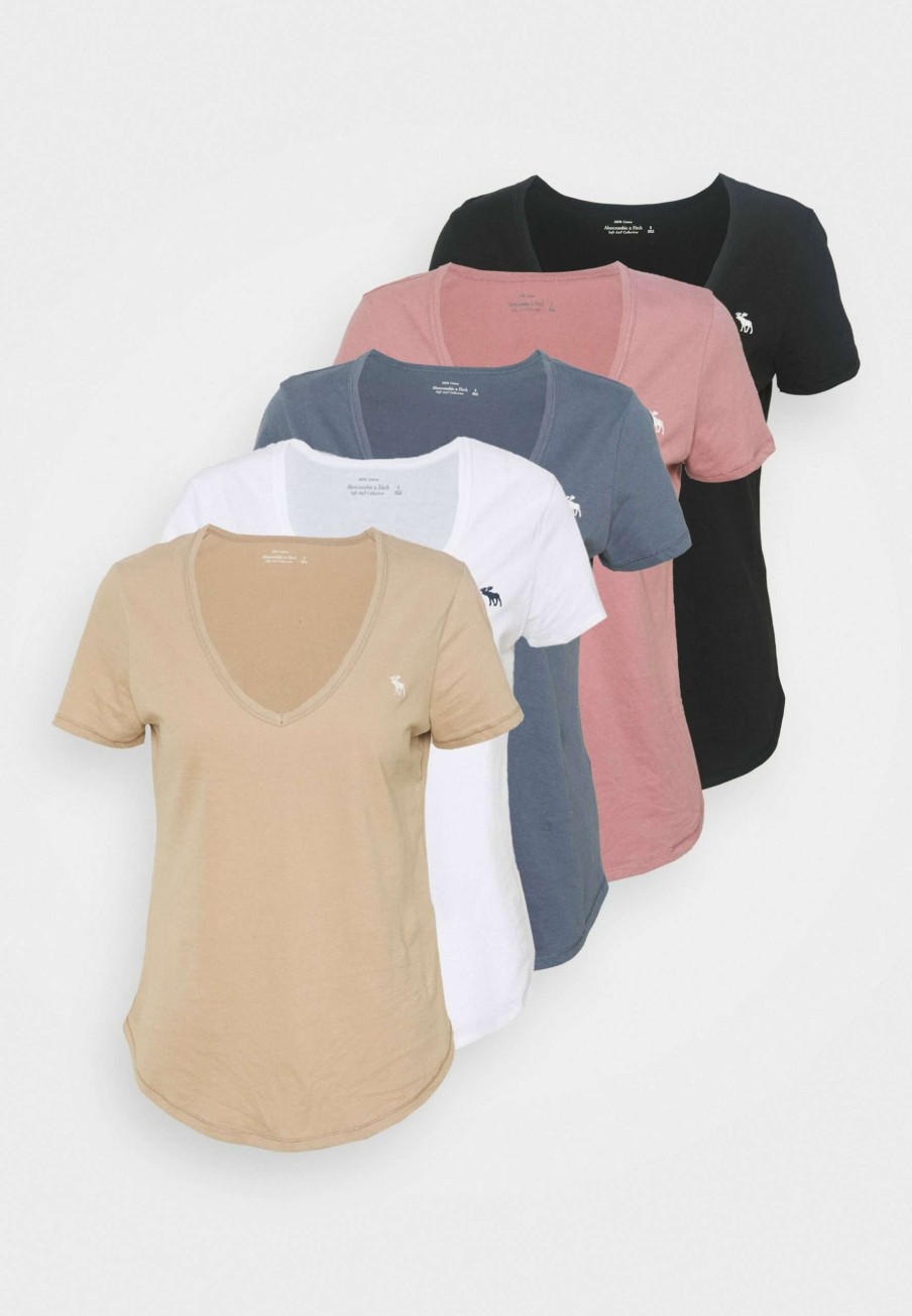 Clothing * | 5 Pack Basic T-Shirt Abercrombie & Fitch Promotion