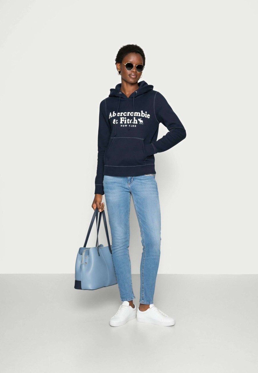 Clothing * | Heritage Logo Popover Sweatshirt Abercrombie & Fitch Top Sell