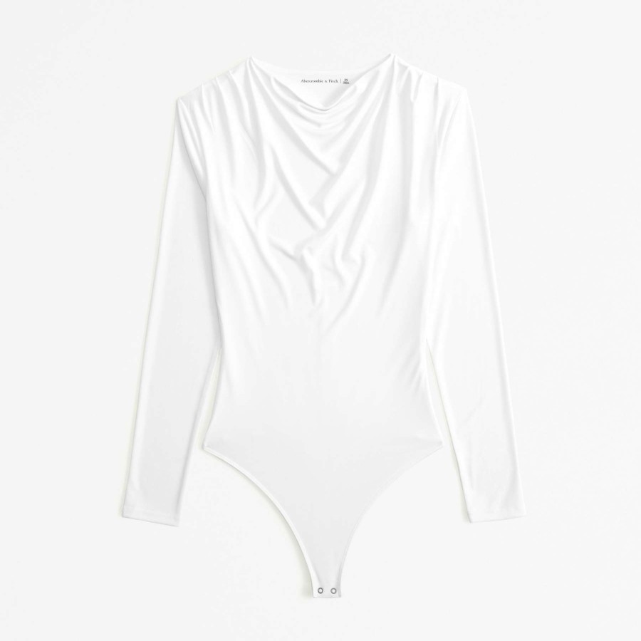 Clothing * | Abercrombie & Fitch Discount Store Long-Sleeve Cowl Neck Bodysuit