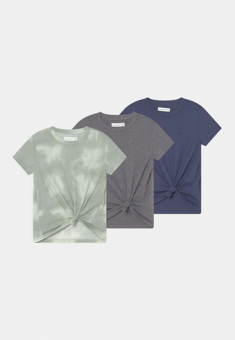 Clothing * | Tie Front 3 Pack Print T-Shirt Abercrombie & Fitch At Reduced Price